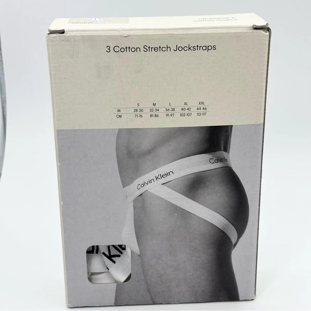 Calvin Klein‎ Cotton Stretch Jockstraps - White Size XL